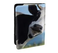 Wykjtwo Linda Vaca Impresa., Funda para Pasaporte Cartera de Viaje de Cuero PU Funda para Pasaporte Fundas para Pasaporte 6,5 Pulgadas