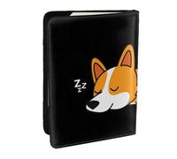 Wykjtwo Lindo Corgi durmiendo, Funda para Pasaporte Cartera de Viaje de Cuero PU Funda para Pasaporte Fundas para Pasaporte 6,5 Pulgadas