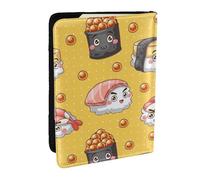 Wykjtwo Lindo, Divertido, Sushi, Funda para Pasaporte Cartera de Viaje de Cuero PU Funda para Pasaporte Fundas para Pasaporte 6,5 Pulgadas