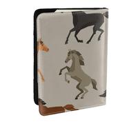 Wykjtwo Lindo Estampado de Caballo, Funda para Pasaporte Cartera de Viaje de Cuero PU Funda para Pasaporte Fundas para Pasaporte 6,5 Pulgadas