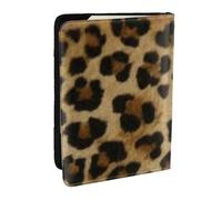 Wykjtwo Lindo Estampado de Leopardo., Funda para Pasaporte Cartera de Viaje de Cuero PU Funda para Pasaporte Fundas para Pasaporte 6,5 Pulgadas