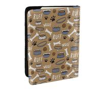 Wykjtwo Lindo Hueso de Perro, Funda para Pasaporte Cartera de Viaje de Cuero PU Funda para Pasaporte Fundas para Pasaporte 6,5 Pulgadas