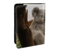 Wykjtwo Lindo Koala en el árbol, Funda para Pasaporte Cartera de Viaje de Cuero PU Funda para Pasaporte Fundas para Pasaporte 6,5 Pulgadas