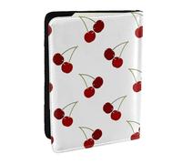 Wykjtwo Lindo patrón de Cereza, Funda para Pasaporte Cartera de Viaje de Cuero PU Funda para Pasaporte Fundas para Pasaporte 6,5 Pulgadas