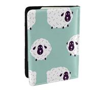 Wykjtwo Lindo patrón de Oveja Animal, Funda para Pasaporte Cartera de Viaje de Cuero PU Funda para Pasaporte Fundas para Pasaporte 6,5 Pulgadas