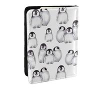 Wykjtwo Lindo pequeño pingüino en Invierno, Funda para Pasaporte Cartera de Viaje de Cuero PU Funda para Pasaporte Fundas para Pasaporte 6,5 Pulgadas