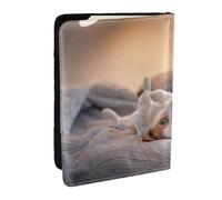 Wykjtwo Lindo Perrito Jack Russell Terrier, Funda para Pasaporte Cartera de Viaje de Cuero PU Funda para Pasaporte Fundas para Pasaporte 6,5 Pulgadas