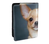 Wykjtwo Lindo Perro Chihuahua Divertido, Funda para Pasaporte Cartera de Viaje de Cuero PU Funda para Pasaporte Fundas para Pasaporte 6,5 Pulgadas