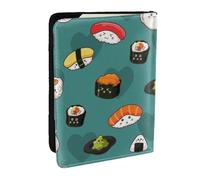 Wykjtwo Lindo Sushi, Funda para Pasaporte Cartera de Viaje de Cuero PU Funda para Pasaporte Fundas para Pasaporte 6,5 Pulgadas