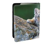 Wykjtwo Lindo Tigre, Funda para Pasaporte Cartera de Viaje de Cuero PU Funda para Pasaporte Fundas para Pasaporte 6,5 Pulgadas