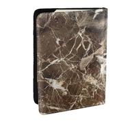 Wykjtwo Lujo De Textura De Mármol Marrón Oscuro, Funda para Pasaporte Cartera de Viaje de Cuero PU Funda para Pasaporte Fundas para Pasaporte 6,5 Pulgadas