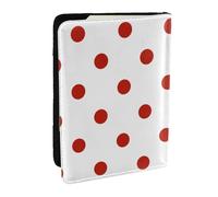 Wykjtwo Lunares Lunares Punto Rojo, Funda para Pasaporte Cartera de Viaje de Cuero PU Funda para Pasaporte Fundas para Pasaporte 6,5 Pulgadas