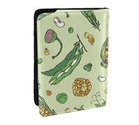 Wykjtwo Maíz Guisantes Vainas Frijoles Vainas Alcaparras, Funda para Pasaporte Cartera de Viaje de Cuero PU Funda para Pasaporte Fundas para Pasaporte 6,5 Pulgadas