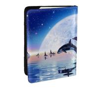 Wykjtwo Manada de orcas, Funda para Pasaporte Cartera de Viaje de Cuero PU Funda para Pasaporte Fundas para Pasaporte 6,5 Pulgadas
