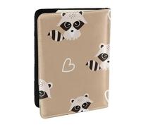 Wykjtwo Mapache Lindo Estampado Animal, Funda para Pasaporte Cartera de Viaje de Cuero PU Funda para Pasaporte Fundas para Pasaporte 6,5 Pulgadas