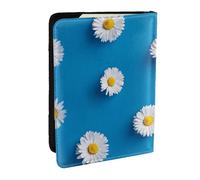 Wykjtwo Margarita Blanca Estampada., Funda para Pasaporte Cartera de Viaje de Cuero PU Funda para Pasaporte Fundas para Pasaporte 6,5 Pulgadas
