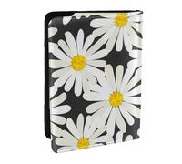 Wykjtwo Margarita Blanca Negra, Funda para Pasaporte Cartera de Viaje de Cuero PU Funda para Pasaporte Fundas para Pasaporte 6,5 Pulgadas
