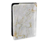 Wykjtwo Mármol Blanco Dorado, Funda para Pasaporte Cartera de Viaje de Cuero PU Funda para Pasaporte Fundas para Pasaporte 6,5 Pulgadas