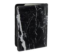 Wykjtwo Mármol Blanco y Negro, Funda para Pasaporte Cartera de Viaje de Cuero PU Funda para Pasaporte Fundas para Pasaporte 6,5 Pulgadas