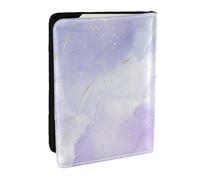Wykjtwo Mármol líquido Morado Pastel, Funda para Pasaporte Cartera de Viaje de Cuero PU Funda para Pasaporte Fundas para Pasaporte 6,5 Pulgadas