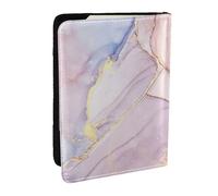 Wykjtwo Mármol Morado y Dorado Impreso., Funda para Pasaporte Cartera de Viaje de Cuero PU Funda para Pasaporte Fundas para Pasaporte 6,5 Pulgadas