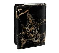 Wykjtwo Mármol Negro Oro, Funda para Pasaporte Cartera de Viaje de Cuero PU Funda para Pasaporte Fundas para Pasaporte 6,5 Pulgadas