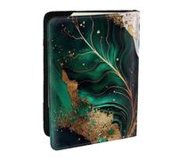 Wykjtwo Mármol Verde Esmeralda, Funda para Pasaporte Cartera de Viaje de Cuero PU Funda para Pasaporte Fundas para Pasaporte 6,5 Pulgadas