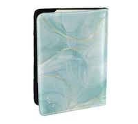 Wykjtwo Mármol Verde Menta Pastel, Funda para Pasaporte Cartera de Viaje de Cuero PU Funda para Pasaporte Fundas para Pasaporte 6,5 Pulgadas