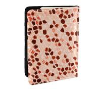 Wykjtwo Marrón Beige Rosa Coral Naranja, Funda para Pasaporte Cartera de Viaje de Cuero PU Funda para Pasaporte Fundas para Pasaporte 6,5 Pulgadas