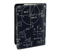 Wykjtwo Matemáticas Sin Costuras con Fórmulas De Formas Geométricas, Funda para Pasaporte Cartera de Viaje de Cuero PU Funda para Pasaporte Fundas para Pasaporte 6,5 Pulgadas