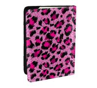 Wykjtwo Moda De Belleza De Leopardo Rosa De Lujo, Funda para Pasaporte Cartera de Viaje de Cuero PU Funda para Pasaporte Fundas para Pasaporte 6,5 Pulgadas