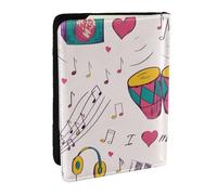Wykjtwo Music Records Blues Music es el Tema de mi Vida, Funda para Pasaporte Cartera de Viaje de Cuero PU Funda para Pasaporte Fundas para Pasaporte 6,5 Pulgadas