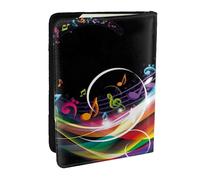 Wykjtwo Música Colorida, Funda para Pasaporte Cartera de Viaje de Cuero PU Funda para Pasaporte Fundas para Pasaporte 6,5 Pulgadas