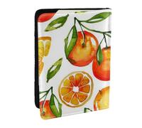 Wykjtwo Naranja cítricos, Funda para Pasaporte Cartera de Viaje de Cuero PU Funda para Pasaporte Fundas para Pasaporte 6,5 Pulgadas
