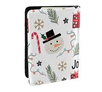 Wykjtwo Navidad con muñeco de Nieve, Funda para Pasaporte Cartera de Viaje de Cuero PU Funda para Pasaporte Fundas para Pasaporte 6,5 Pulgadas