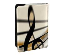 Wykjtwo Nota Musical, Funda para Pasaporte Cartera de Viaje de Cuero PU Funda para Pasaporte Fundas para Pasaporte 6,5 Pulgadas