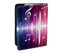 Wykjtwo Nota Musical Impresa., Funda para Pasaporte Cartera de Viaje de Cuero PU Funda para Pasaporte Fundas para Pasaporte 6,5 Pulgadas