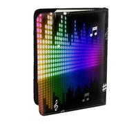 Wykjtwo Nota Musical Notas Musicales Coloridas Impresión 3D, Funda para Pasaporte Cartera de Viaje de Cuero PU Funda para Pasaporte Fundas para Pasaporte 6,5 Pulgadas