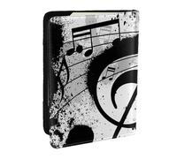 Wykjtwo Notas Musicales, Funda para Pasaporte Cartera de Viaje de Cuero PU Funda para Pasaporte Fundas para Pasaporte 6,5 Pulgadas