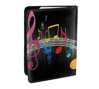 Wykjtwo Notas Musicales, Funda para Pasaporte Cartera de Viaje de Cuero PU Funda para Pasaporte Fundas para Pasaporte 6,5 Pulgadas