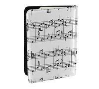 Wykjtwo Notas Musicales sobre la Clave, Funda para Pasaporte Cartera de Viaje de Cuero PU Funda para Pasaporte Fundas para Pasaporte 6,5 Pulgadas