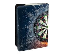 Wykjtwo Nuevo Tablero de Dardos, Funda para Pasaporte Cartera de Viaje de Cuero PU Funda para Pasaporte Fundas para Pasaporte 6,5 Pulgadas