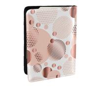 Wykjtwo Ola de Oro Rosa, Funda para Pasaporte Cartera de Viaje de Cuero PU Funda para Pasaporte Fundas para Pasaporte 6,5 Pulgadas