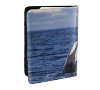 Wykjtwo Orcas orcas, Funda para Pasaporte Cartera de Viaje de Cuero PU Funda para Pasaporte Fundas para Pasaporte 6,5 Pulgadas
