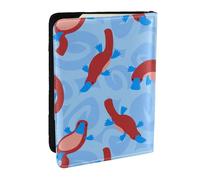 Wykjtwo Ornitorrinco Animal Salvaje de Dibujos Animados Lindo, Funda para Pasaporte Cartera de Viaje de Cuero PU Funda para Pasaporte Fundas para Pasaporte 6,5 Pulgadas
