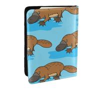 Wykjtwo Ornitorrinco Divertido Australiano, Funda para Pasaporte Cartera de Viaje de Cuero PU Funda para Pasaporte Fundas para Pasaporte 6,5 Pulgadas
