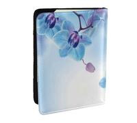 Wykjtwo Orquideas Flores Naturales, Funda para Pasaporte Cartera de Viaje de Cuero PU Funda para Pasaporte Fundas para Pasaporte 6,5 Pulgadas