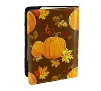 Wykjtwo Otoño Estilo Floral Otoño Naturaleza, Funda para Pasaporte Cartera de Viaje de Cuero PU Funda para Pasaporte Fundas para Pasaporte 6,5 Pulgadas