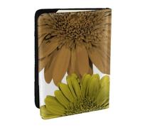 Wykjtwo Otoño Moderno Colores Gerbera Margaritas Floral, Funda para Pasaporte Cartera de Viaje de Cuero PU Funda para Pasaporte Fundas para Pasaporte 6,5 Pulgadas