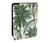 Wykjtwo Palmeras Hojas Tropicales, Funda para Pasaporte Cartera de Viaje de Cuero PU Funda para Pasaporte Fundas para Pasaporte 6,5 Pulgadas